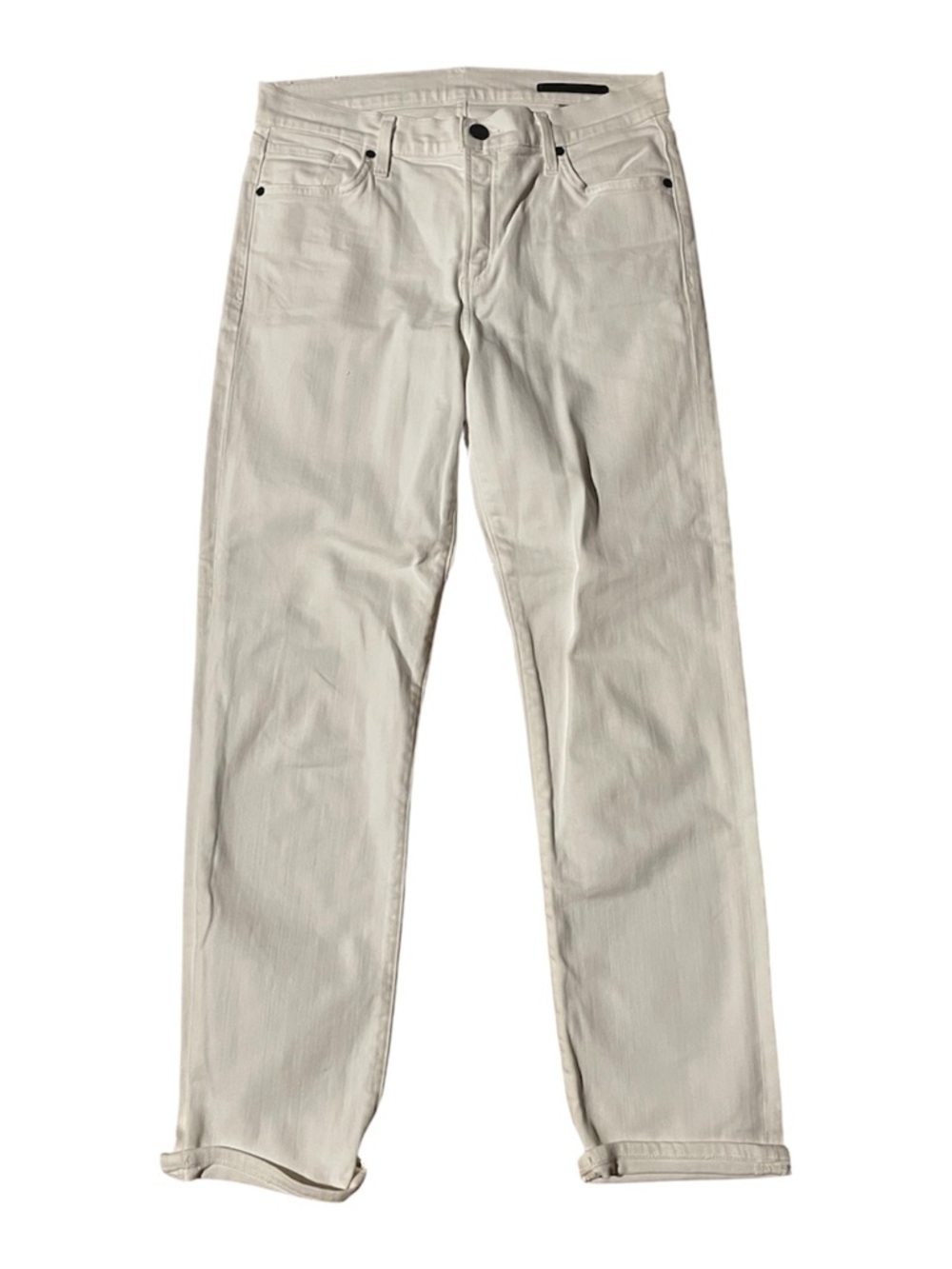 Goldsign Women's Straight Leg Jeans in Off-White